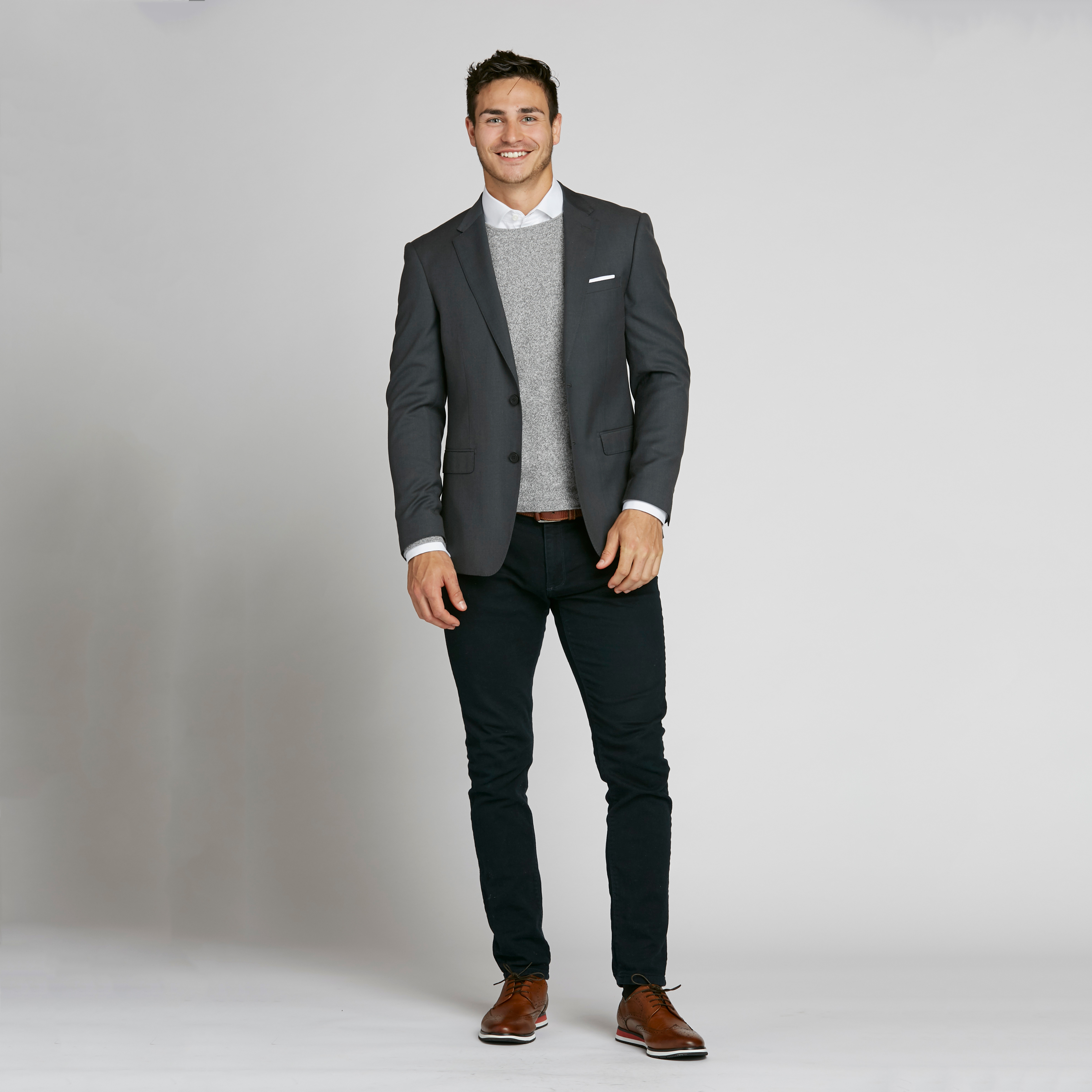 Short sleeve shirt under on sale blazer